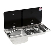 CAN Randi Hob & LH Sink 716 x 340mm (Double Glass Lid / 2 Burners / Piezo) CAN - Dynamic Drive