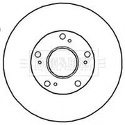 Borg & Beck Front Brake Vented Discs & Pads fits Honda Civic VII 2002-2005 1.7