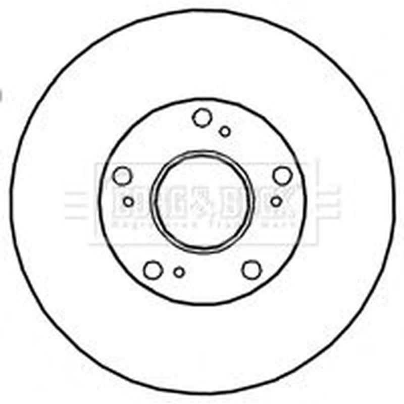 Borg & Beck Front Brake Vented Discs & Pads fits Honda Civic VII 2002-2005 1.7