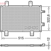 Denso Air Conditioning Condenser fits Mazda 2 2014 on 1.5