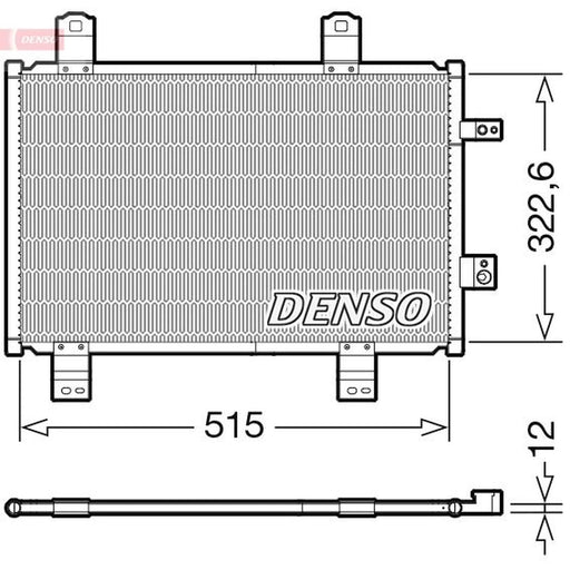 Denso Air Conditioning Condenser fits Mazda 2 2014 on 1.5