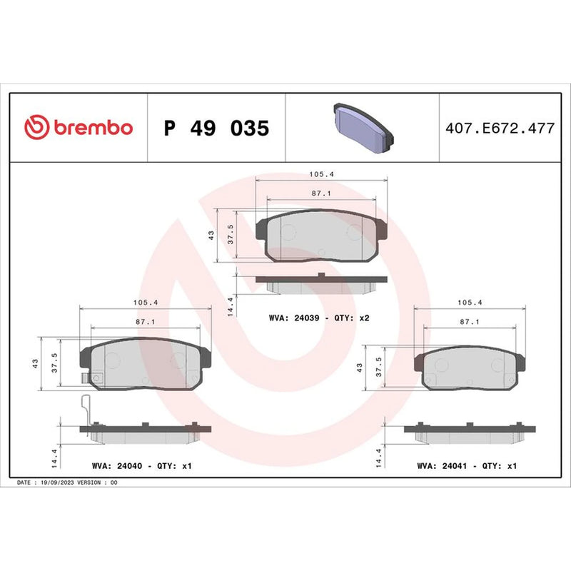 Brembo Front & Rear Pads fits Mazda RX-8 2003-2012 1.3