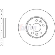 Fahren 2 x Vented Front Brake Discs FBD6834-x2