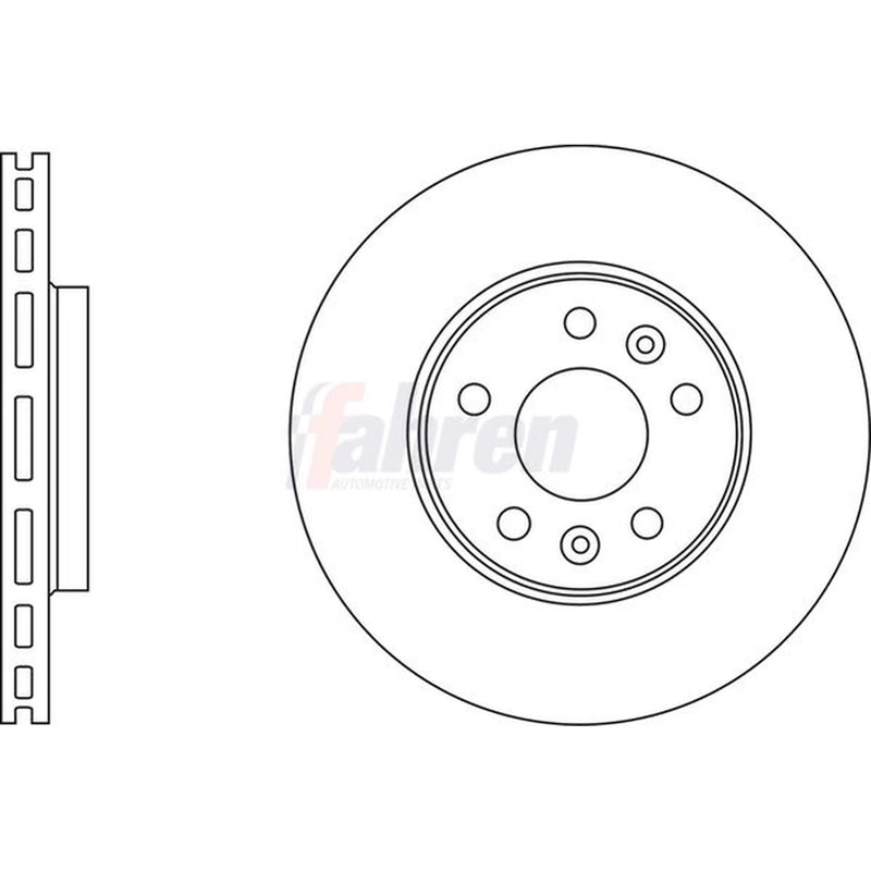 Fahren 2 x Vented Front Brake Discs FBD6834-x2