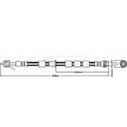 Borg & Beck Brake Hydraulic Hose Line Front Right BBH8372
