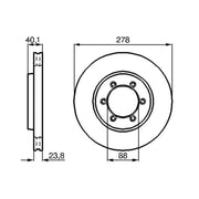 Bosch Front Brake Discs & Pads fits Ssangyong Korando 1996-2006 2.0 2.3 2.9 3.2