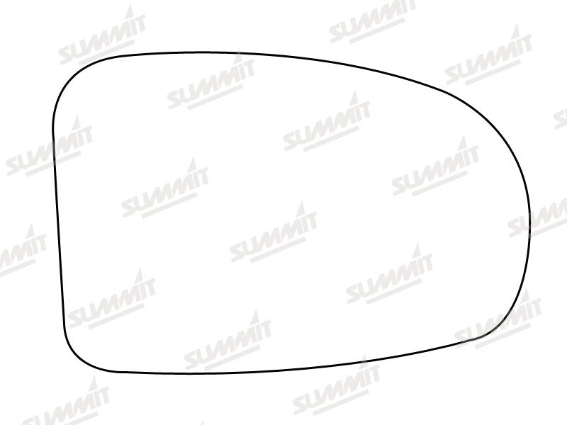 Summit Heated Base Plate With Standard Mirror Glass fits Toyota iQ 08 on RHS Summit - Bars 4 Cars
