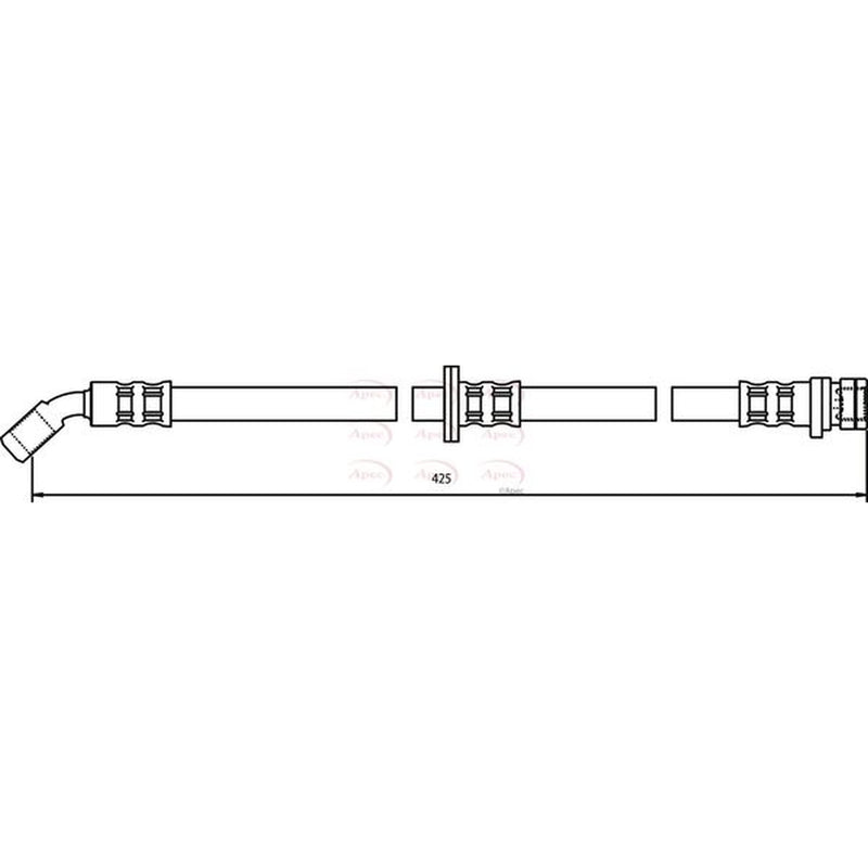 Apec Brake Hydraulic Hose Line Rear Right fits Honda Accord 1999-2002