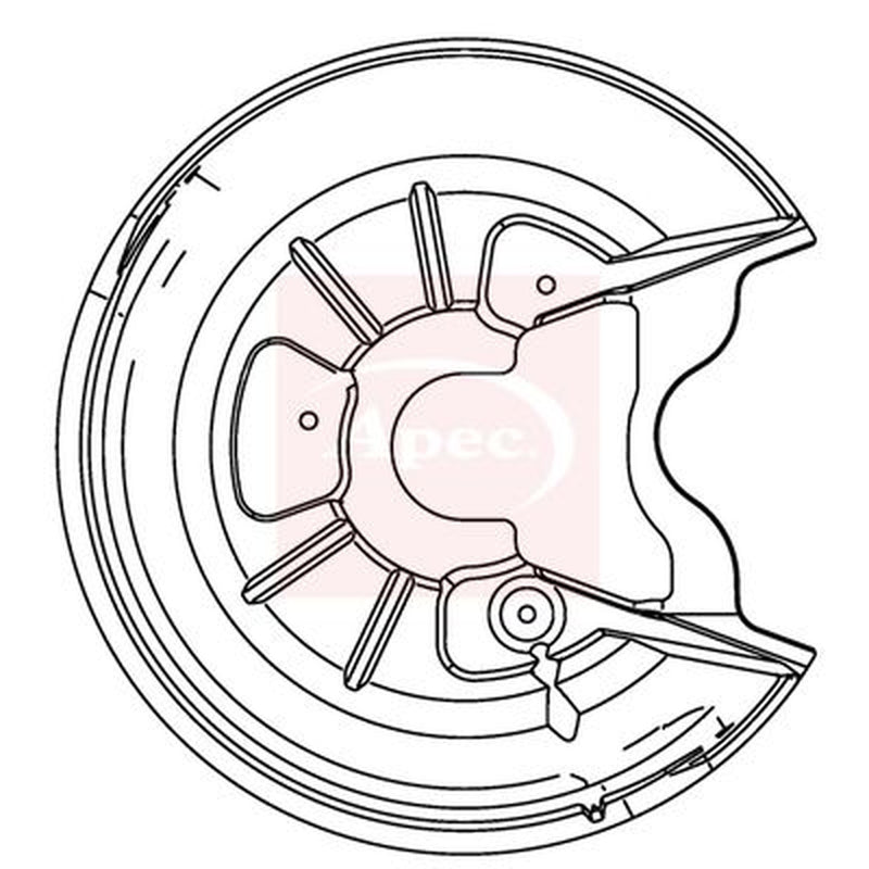 Apec Brake Disc Splash Guard Rear Right fits Audi A3 2004-2013 2.0