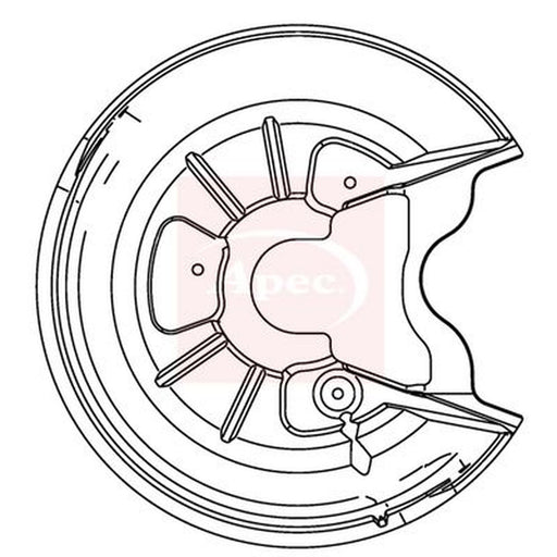 Apec Brake Disc Splash Guard Rear Right fits Audi A3 2004-2013 2.0
