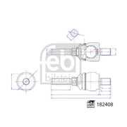 Febi Stabiliser Drop Link Front Right 182408