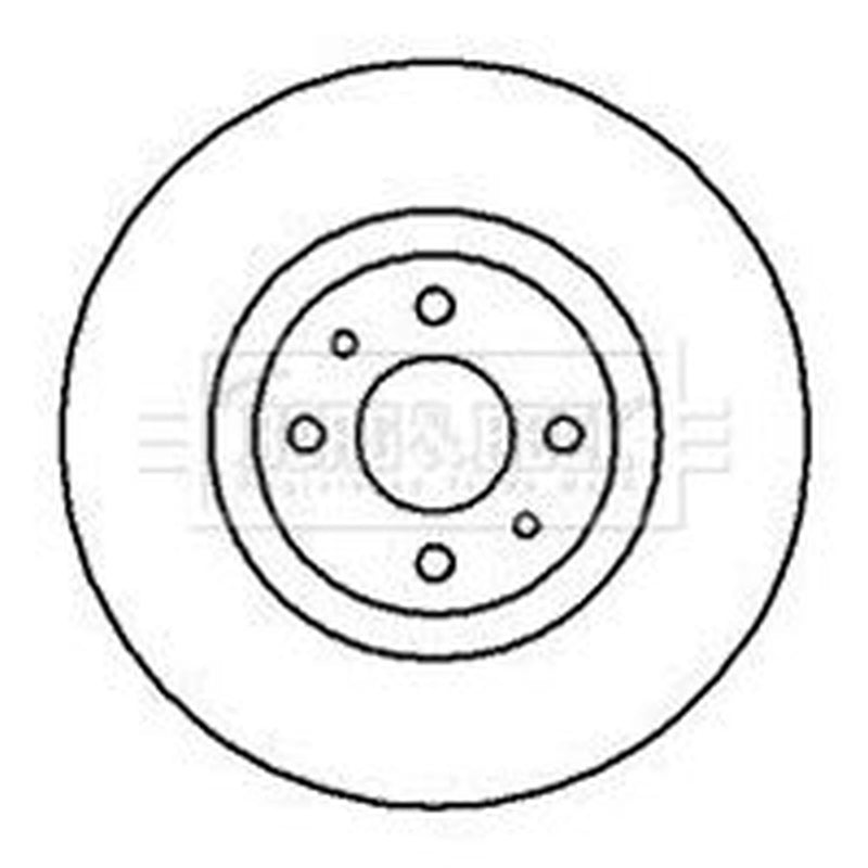 Borg & Beck Front Brake Vented Discs & Pads fits Fiat Idea 2005 on 1.3