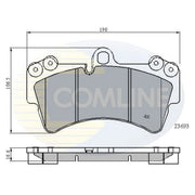 Comline Front Brake Discs & Pads fits VW Touareg 2002-2010 3.2 3.6 4.2 5.0 6.0