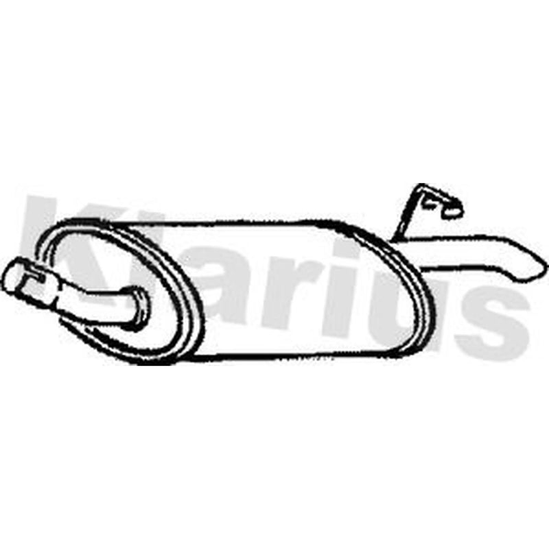 Klarius Box With Tail Pipe Rear fits Ford Fiesta 1989-1997 1.3