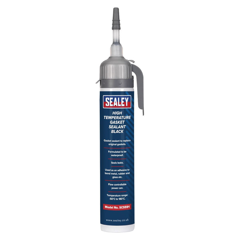 Sealey High Temperature Gasket Sealant Black 200ml SCS591 Sealey - Dynamic Drive