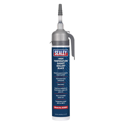 Sealey High Temperature Gasket Sealant Black 200ml SCS591 Sealey - Dynamic Drive