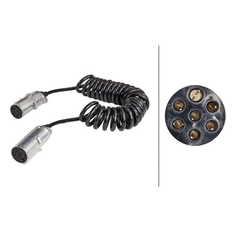 Hella Coiled Cable Connectors 24V PU (Polyurethane)