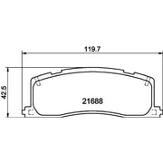 Mintex Rear Brake Pad Set fits Toyota Estima Emina / Lucida 1990-1999 2.2 2.4