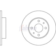 Fahren 2 x Solid Rear Brake Discs FBD6092-x2