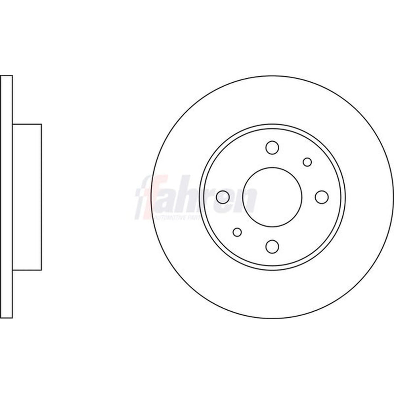 Fahren 2 x Solid Rear Brake Discs FBD6092-x2