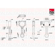 FAI Connecting Rod ID fits Mercedes-Benz C-Class 2014-2018 205.036 205.037
