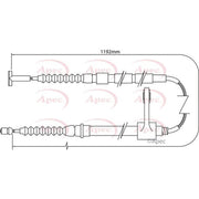 Apec Handbrake Cable Right Rear fits Alfa Romeo 156 1997-2005