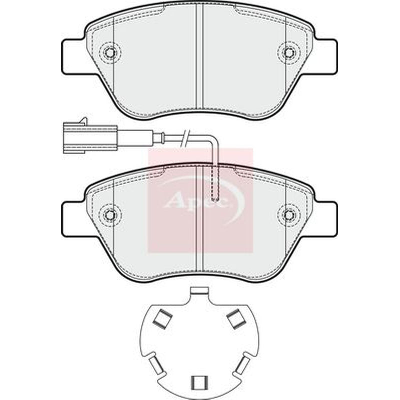 Apec Front Brake Pad Set fits Citroën Nemo 2009-2010 1.3 1.4