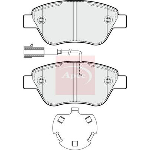 Apec Front Brake Pad Set fits Citroën Nemo 2009-2010 1.3 1.4
