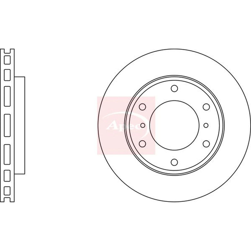 Apec 2 x Vented Front Brake Discs DSK2198-x2