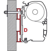 Fiamma Adapter D 12cm Bracket for F45 F70 Motorhome Caravan 98655-022 Fiamma - Dynamic Drive