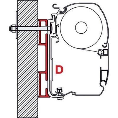 Fiamma Adapter D 8cm Bracket for F45 F70 Awning Motorhome Caravan 98655-021 Nova - Dynamic Drive