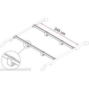 Fiamma Aluminium Carry All Fixing Bar Rails Luggage Roof Rack Motorhome Camper 98655-075 Fiamma - Dynamic Drive