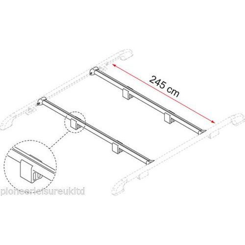 Fiamma Aluminium Carry All Fixing Bar Rails Luggage Roof Rack Motorhome Camper 98655-075 Fiamma - Dynamic Drive