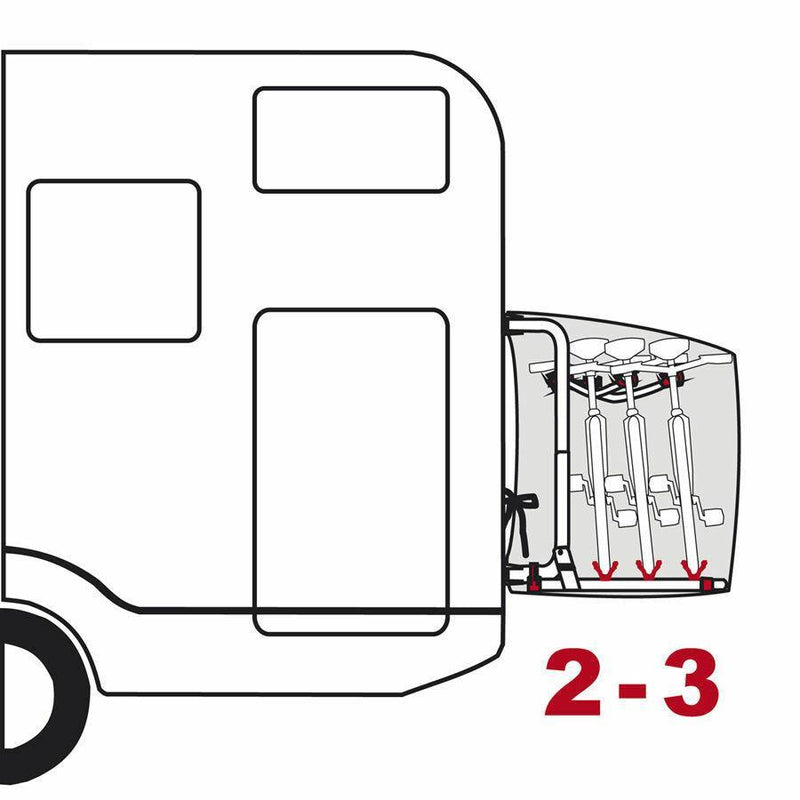 Fiamma Bike Cover S 2-3 Bikes & Sign Pocket Motorhome/Camper 08208-01- 08208-01- Fiamma - Bars 4 Cars