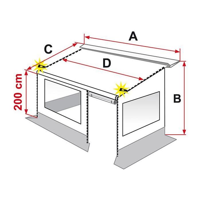 Fiamma Caravanstore Zip Top XL 440 Canopy Royal Grey Fabric Caravan 06771G02R Fiamma - Dynamic Drive