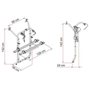 Fiamma Carry-Bike 2 x Bike Carrier for VW T6 Aluminium (02096-20-) Restyled 2023 model Fiamma - Bars 4 Cars