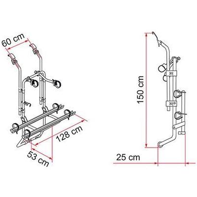 Fiamma Carry Bike Ford Transit 2000 - 2011 Single Door 2 Bike Cycle Bicycle Carrier Fiamma - Bars 4 Cars