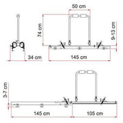 Fiamma Carry Bike Garage Slide Pro 2 Cycle Carrier Fiamma - Bars 4 Cars