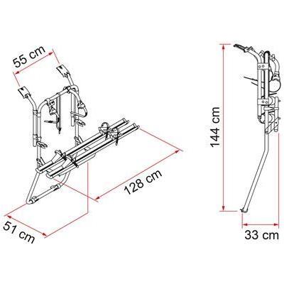 Fiamma Carry Bike Renault Trafic Vauxhall Vivaro 2 Bike Cycle Rack Double Doors Fiamma - Bars 4 Cars