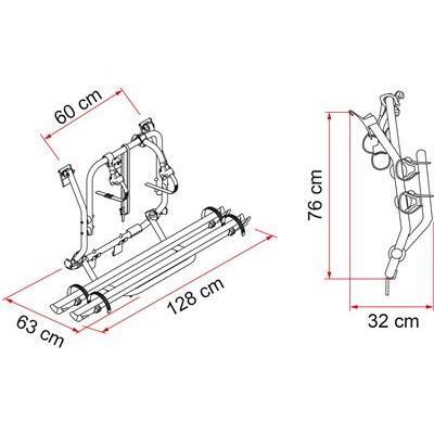 Fiamma Carry Bike Volkswagen VW T2 2 Bike Carrier Cycle Bicycle Van Fiamma - Bars 4 Cars
