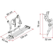 Fiamma Carry Bike Volkswagen VW T2 2 Bike Carrier Cycle Bicycle Van Fiamma - Bars 4 Cars