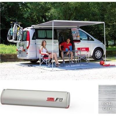 Fiamma F35 Pro Awning 220 Titanium Case Royal Grey Fabric Campervan Caravan Fiamma - Dynamic Drive