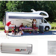 Fiamma F45 L Winch Awning Wind Out 500cm Titanium Case Royal Grey Fabric Fiamma - Dynamic Drive