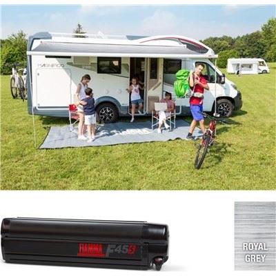 Fiamma F45 S Winch Awning Wind Out 260 Deep Black Royal Grey Fabric 06759H01R Fiamma - Dynamic Drive