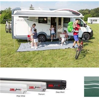 Fiamma F45 S Winch Awning Wind Out 300 Polar White Case Evergreen Fabric Fiamma - Dynamic Drive