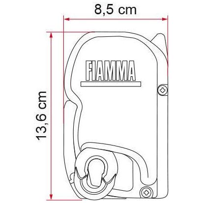 Fiamma F45 S Winch Awning Wind Out 300 Polar White Case Sahara Fabric Fiamma - Dynamic Drive