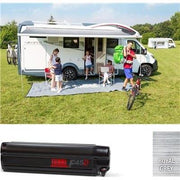 Fiamma F45 S Winch Awning Wind Out 350 Deep Black Case Royal Grey Fabric Fiamma - Dynamic Drive