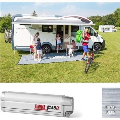 Fiamma F45 S Winch Awning Wind Out 350 Titanium Case Royal Blue Fabric 06290B01Q Fiamma - Dynamic Drive