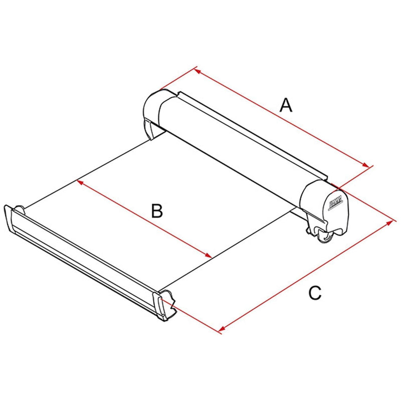 Fiamma F45 S Winch Awning Wind Out 400 Polar White Royal Blue Fabric 06280C01Q Fiamma - Dynamic Drive