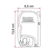Fiamma F45S 190cm Awning Titanium Case Royal Grey Fabric Caravan Campervan Van Fiamma - Dynamic Drive
